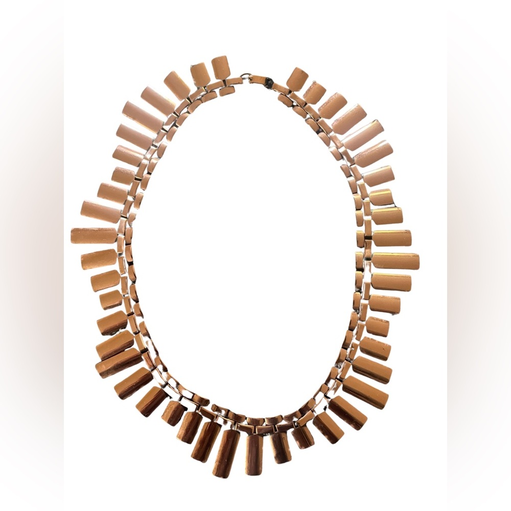 Vintage Mid-Century style bronze necklace and bracelet set.